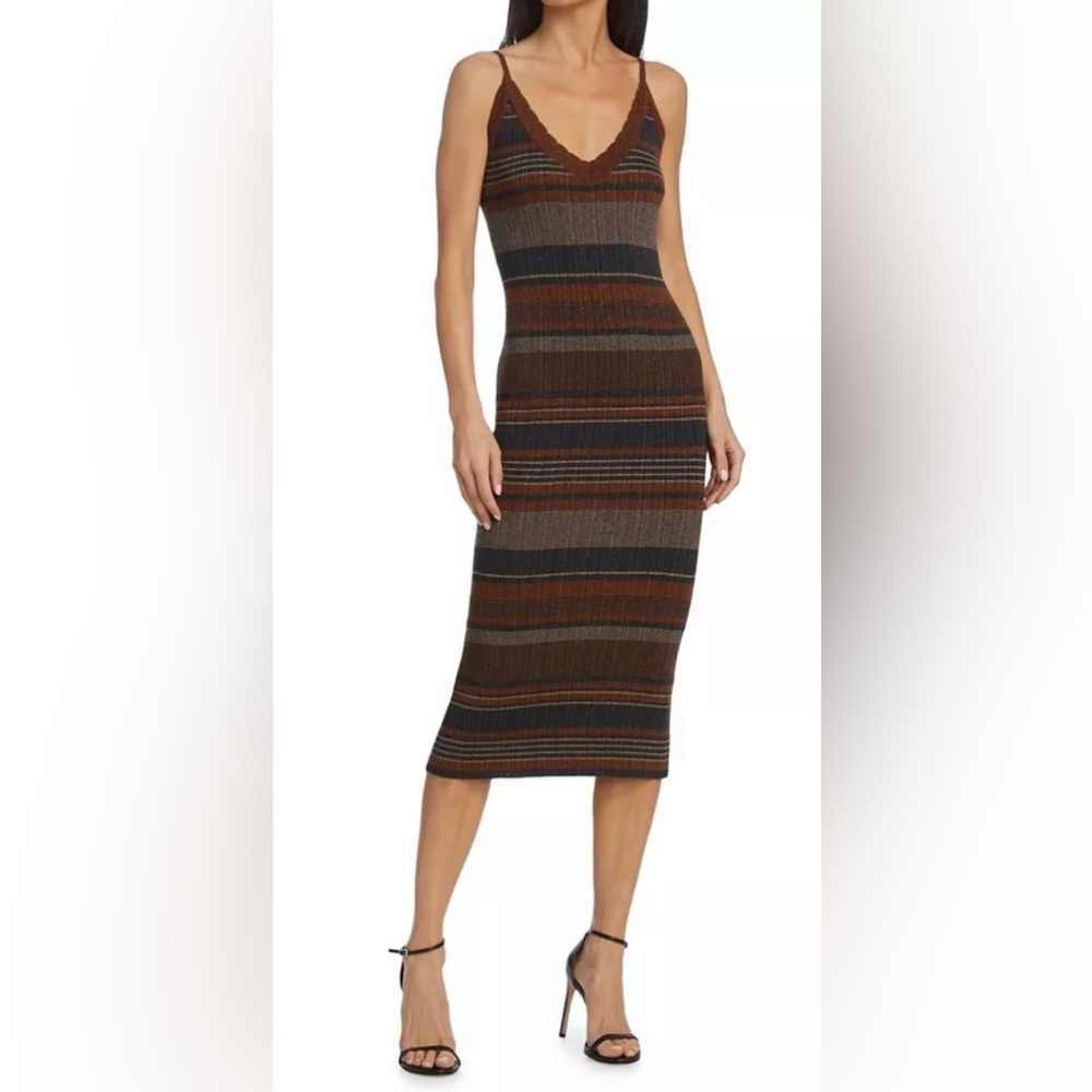 EUC L'AGENCE Sandi Striped Knit Dress Size XS